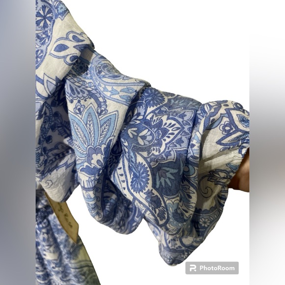 Indigo Rose size medium lined dress with layered sleeves NWT - Picture 3 of 6